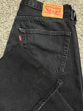 Levi's 501 Original Fit Black Button Fly Straight Leg Jeans Men’s Size 34x30